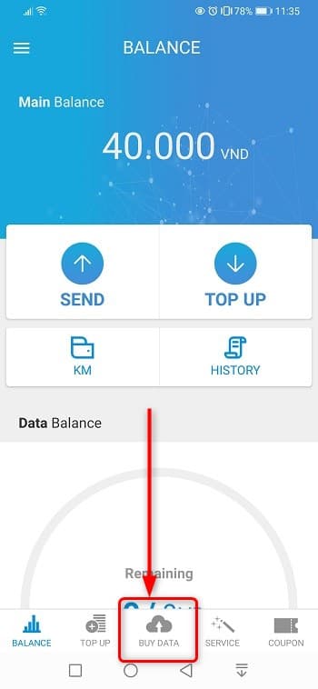 MobiFoneNEXTを使ってパッケージプランを購入方法