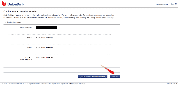 Union Bank[ユニオンバンク] ⑦："You have successfully activated your Debit/ATM Card"と表示されたら完了