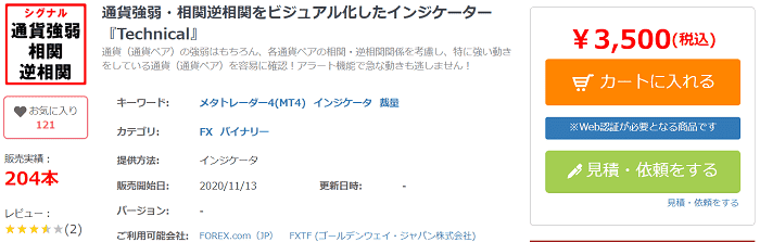 通貨強弱・相関逆相関をビジュアル化したインジケーター『Technical』